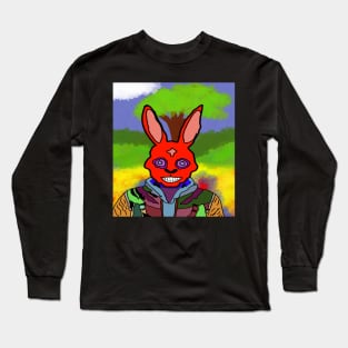 drawing rabbit of nightmares Long Sleeve T-Shirt